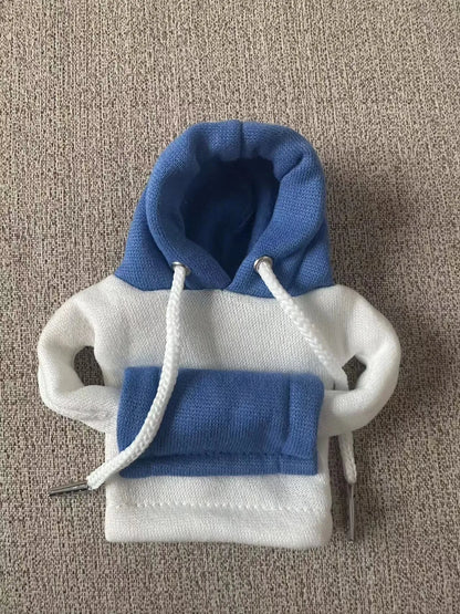 Polyester car gear lever hooded cover in red and white hat design, dimensions 12x13 cm.