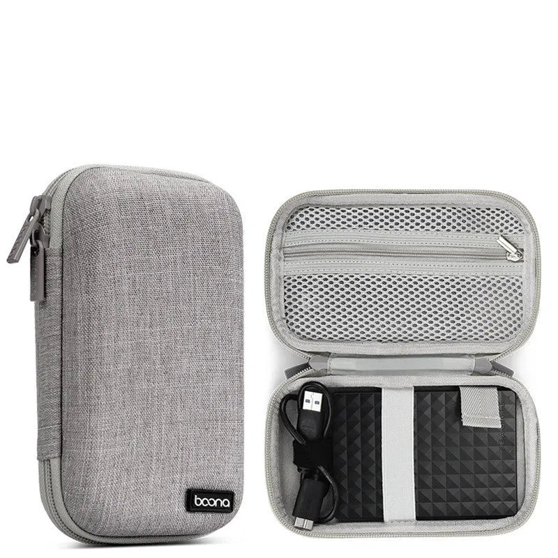2.5-inch mobile hard disk protective Oxford cloth cover in grey and black colour options