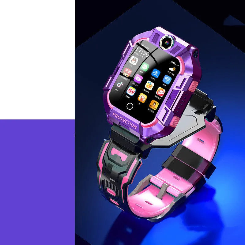 A63 children's phone smart watch with GPS positioning and waterproof design in green colour