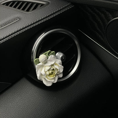 Jasmine car perfume solid air freshener measuring 5x4.5cm with gypsum diffuser and essential oil
