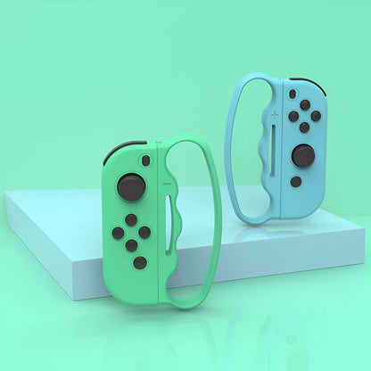Two Joy-Con controller handle grips with hand ropes in AVS material