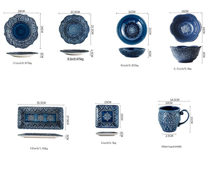 Baroque ceramic bowl with raised petal pattern, porcelain construction, round shape measuring 15-20cm diameter