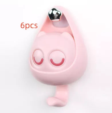 Interactive blink cat coat hook in six colors, perfect for home decor and organization