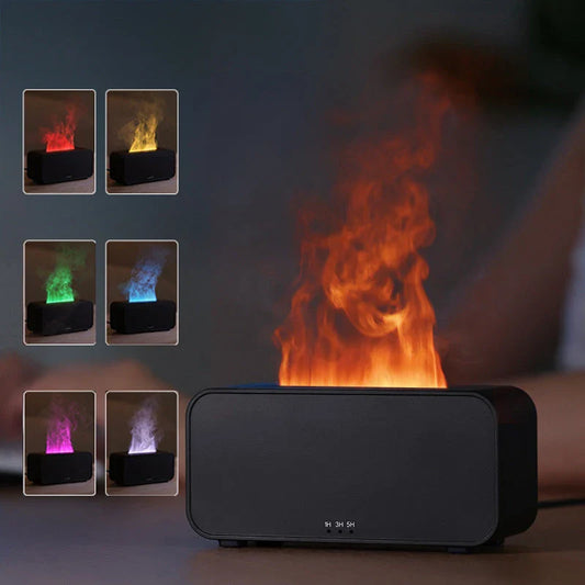 Calming aroma diffuser with flame-like mist, jellyfish-inspired smoke rings, and customizable aromatherapy for home relaxation and sleep enhancement