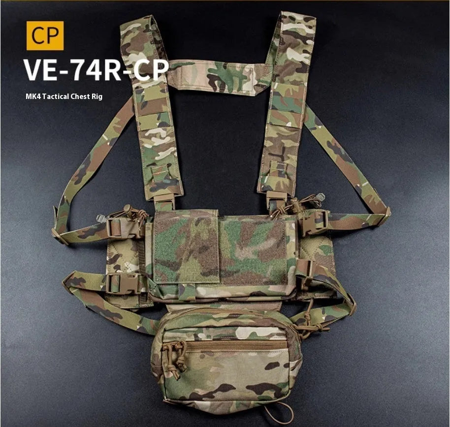 Expandable breathable chest mount vest in American Cordura fabric, available in multiple colours, one size fits all.