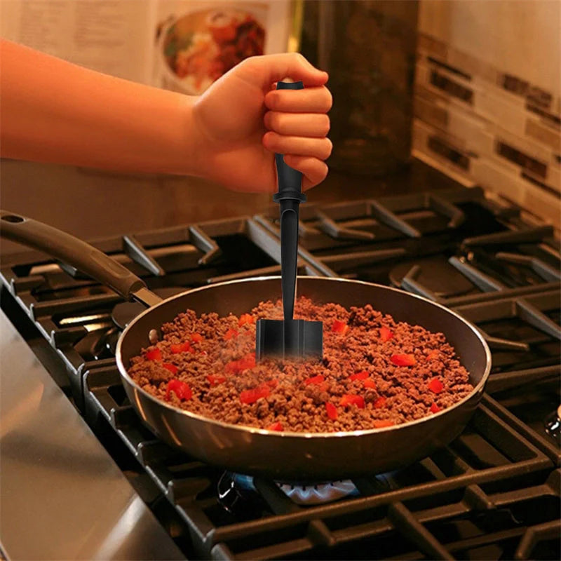 Nylon meat chopper for efficient cooking, heat-resistant and dishwasher safe