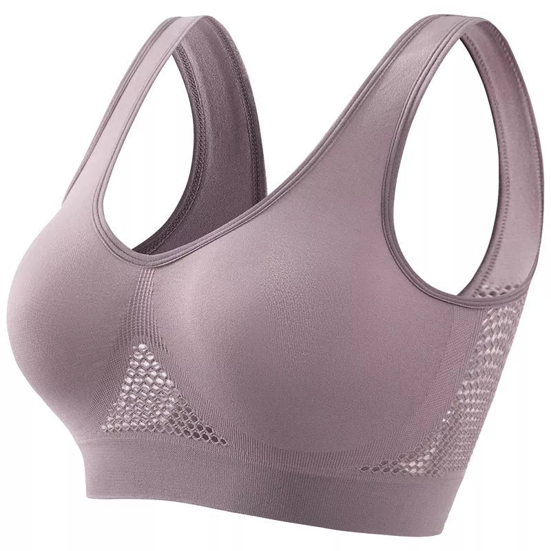 Plus Size Women's Push-up Sports Bra for Workout, Running, and Yoga