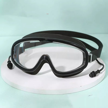 Large frame waterproof anti-fog HD swimming goggles for adults in multiple colors