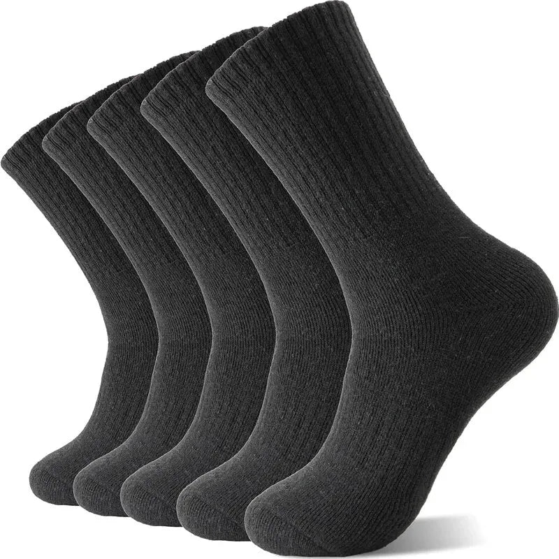 Wool cashmere blend tube socks in solid colours with middle calf length