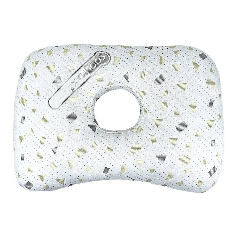 Beauty salon single hole ear pillow in Boer Gray colour, measuring 39x28x6cm with polyester fibre filling