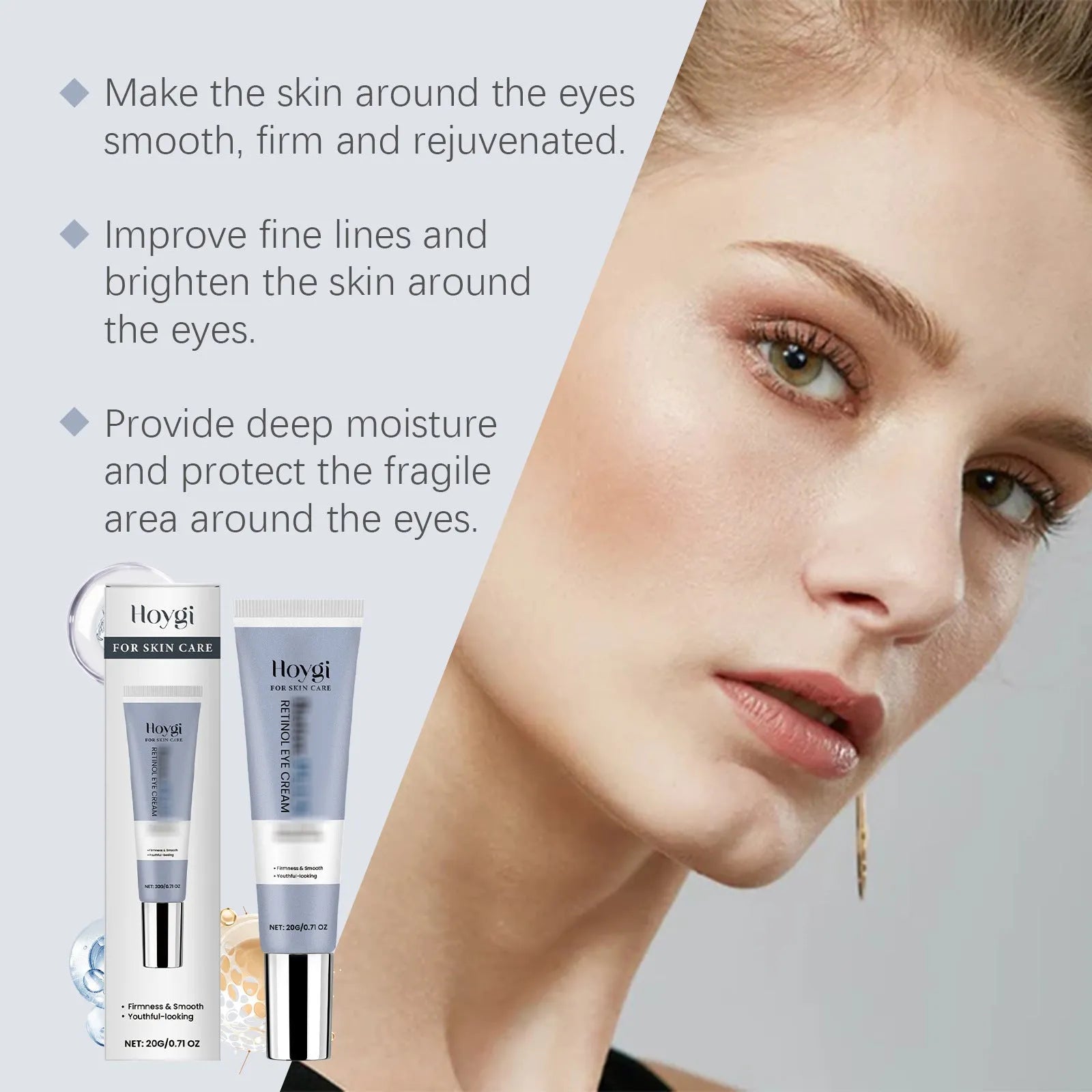 White jar of Retinol Moisturising Soft Eye Cream, 20g net content