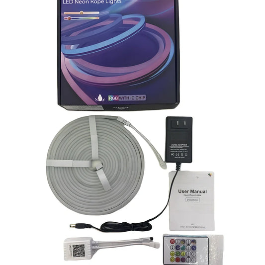 Outdoor waterproof colour-changing ambience light showing LED bead configuration and dimensions