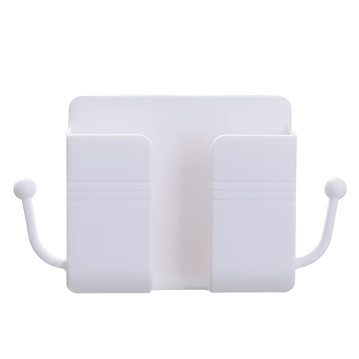 Wall-mounted ABS remote control storage box in assorted colours, 9.5cm x 3cm x 10cm, no cover, for remote, phone and stationery