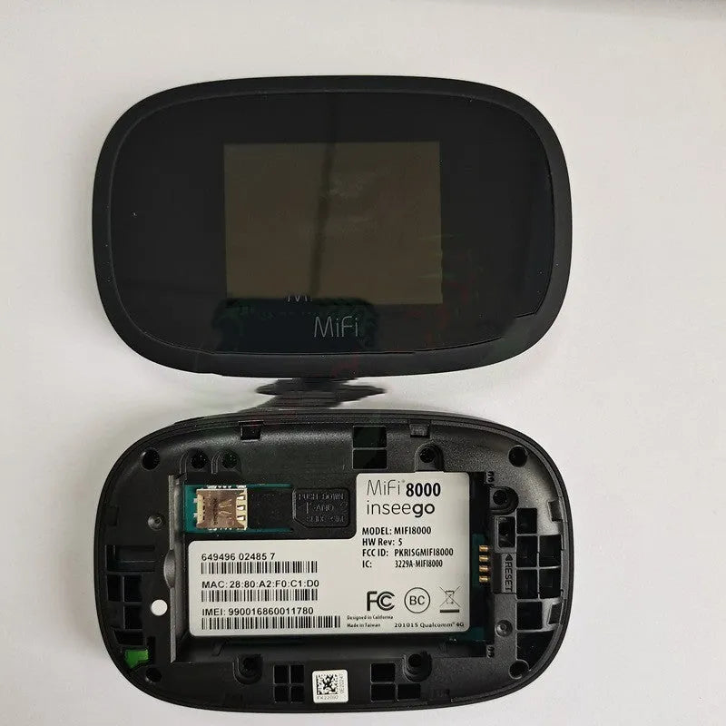 Black Full Network 4G wireless router with compact design measuring 10cm by 20cm by 3cm
