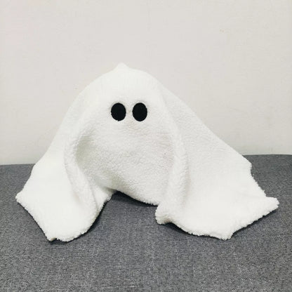 Gus The Ghost With Pumpkin Pillow Halloween Plush Throw Cushion - 75*90CM, PP cotton filled, festive home decor
