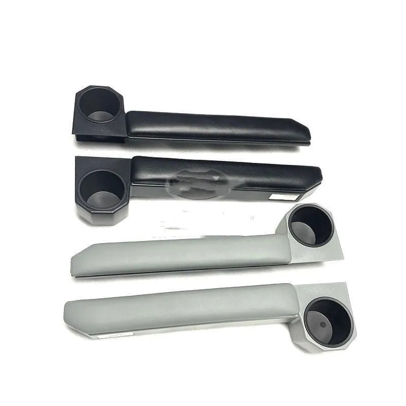 Grey car armrest door ring frame with magnetic sucker attachment system for vehicle door panels