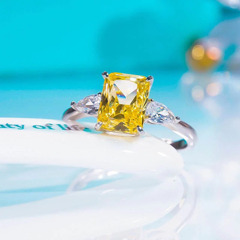 S925 Sterling Silver Colorful Rhinestone Fashion Ring for Women in various colors