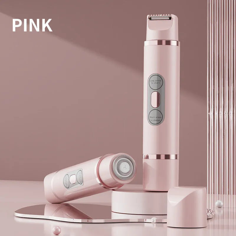 Digital display Type-C USB women's shaver in gradient purple colour for full-body hair removal.