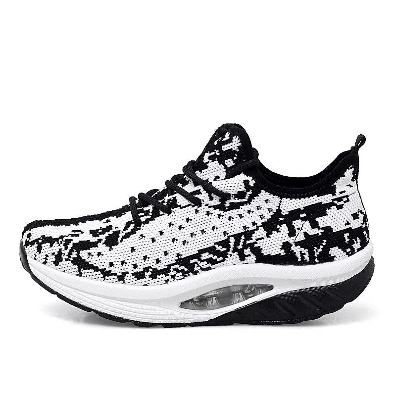 Women's breathable mesh sneakers with air cushion technology in various colors