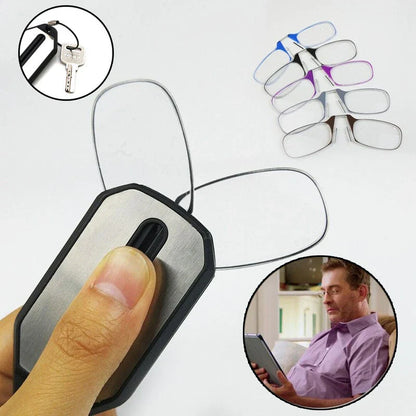 Sleek clip-on reading glasses with polycarbonate lenses for discreet and comfortable magnified vision