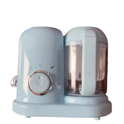 Baby food processor with steamer and blender functions in green colour