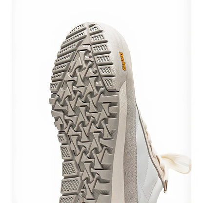 Grey men's sports casual outdoor shoes with wear-resistant soles shown from side angle