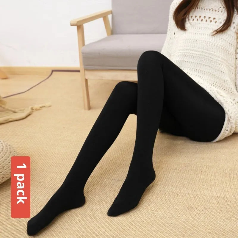 Black see-through women's chenille romper with fleece lining and tight fifth-length stirrup leggings