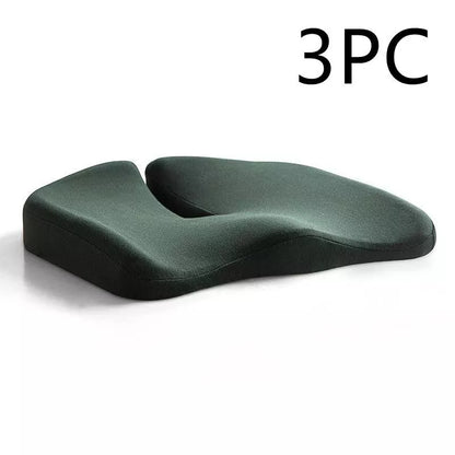 Memory foam seat cushion with non-slip bottom for office and car use