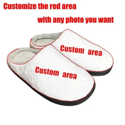 Pattern printed cotton slippers with flannel upper, TPR sole, shown in a customisable colour.