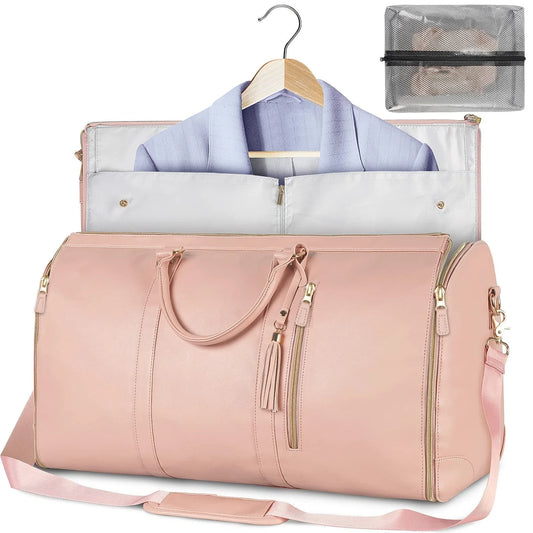 Spacious Travel Duffel Bag - Versatile Women's Handbag with Folding Suit Compartment in Multiple Color Options