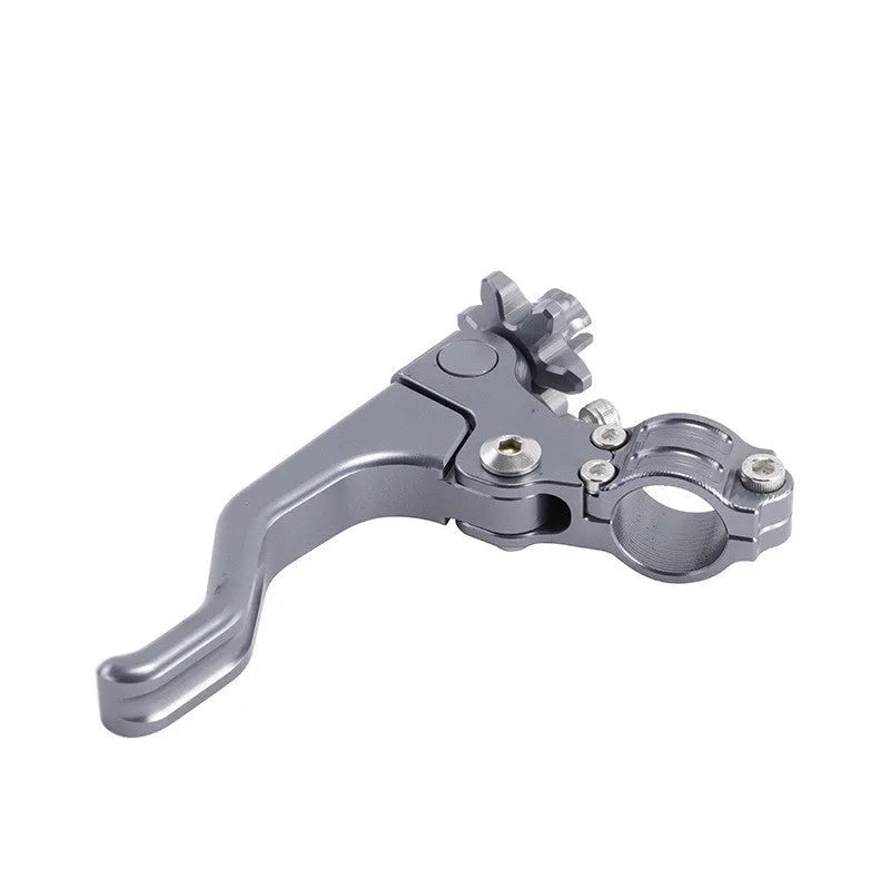 Aluminium alloy motorcycle clutch lever in multiple colour options including red, blue, black, and silver