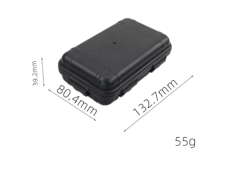 Durable camping sealed box in black, orange, or brown, waterproof and shockproof for outdoor essentials