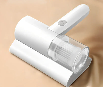 White wireless mite removal instrument with UV sterilisation for bedding cleaning