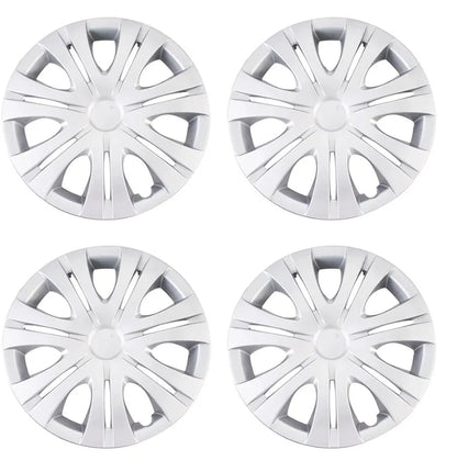 Universal ABS plastic wheel hub cover in silver colour for car wheel decoration.
