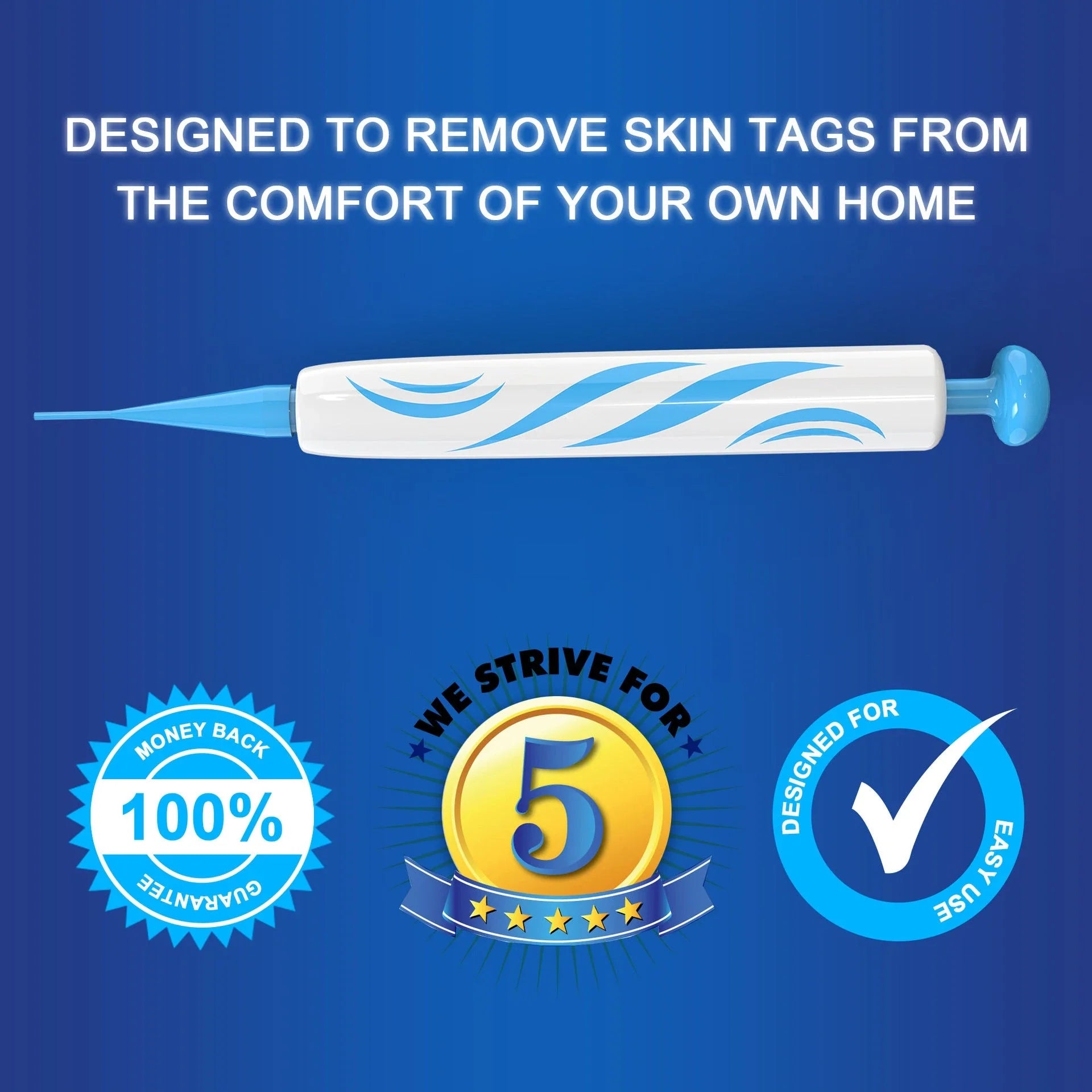 Skin Tag Remover Kit for At-Home Use - Safe and Effective Mole and Wart Removal Tool