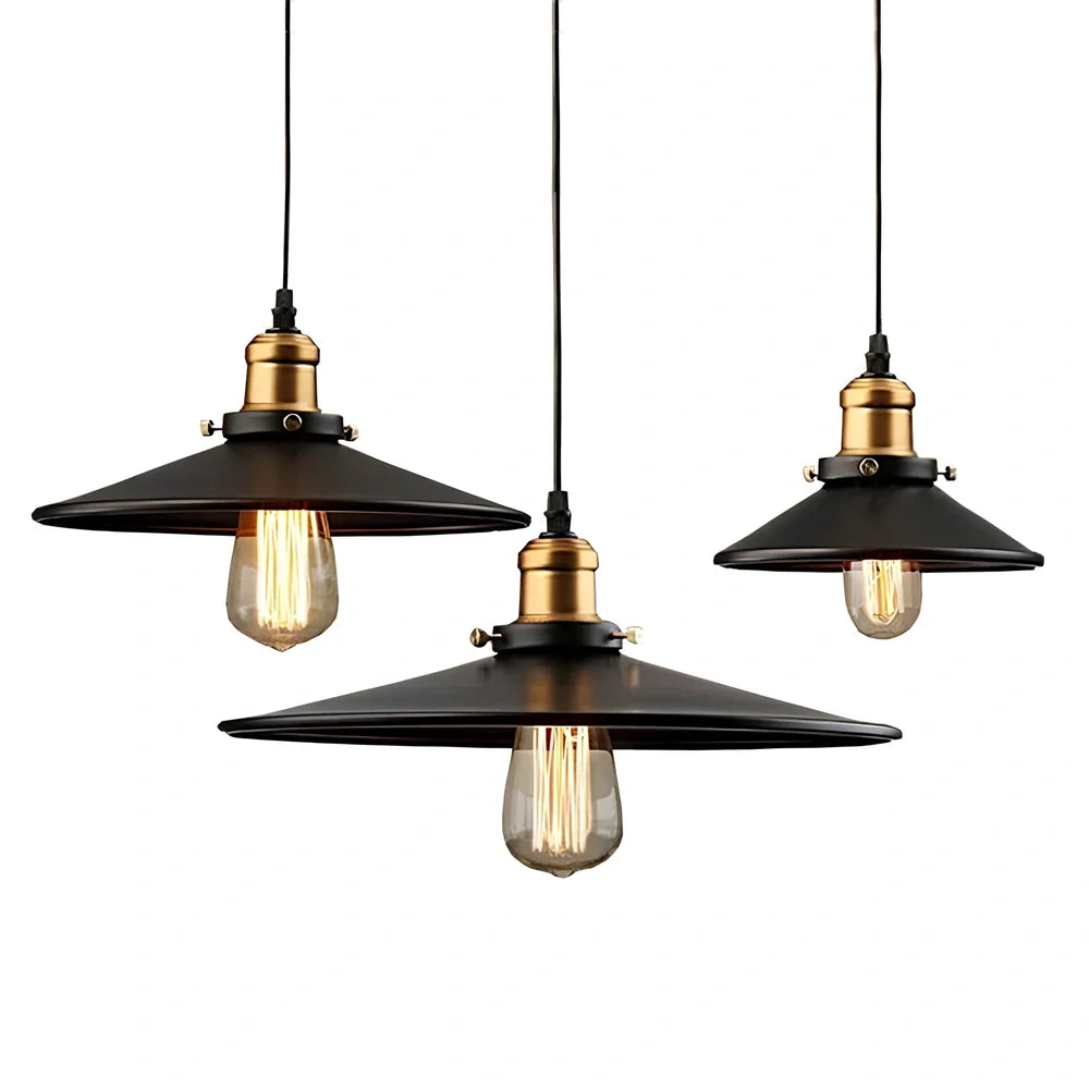 Vintage black iron chandelier with 26cm diameter and 220mm dimensions for dining room lighting