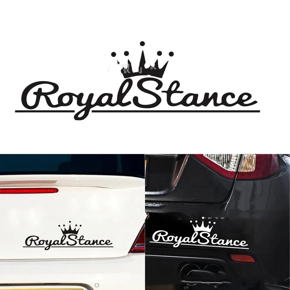 Reflective colourful crown-shaped vinyl car sticker for window or body decoration.