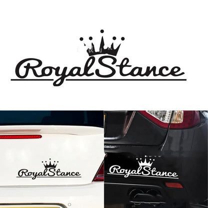Reflective colourful crown-shaped vinyl car sticker for window or body decoration.