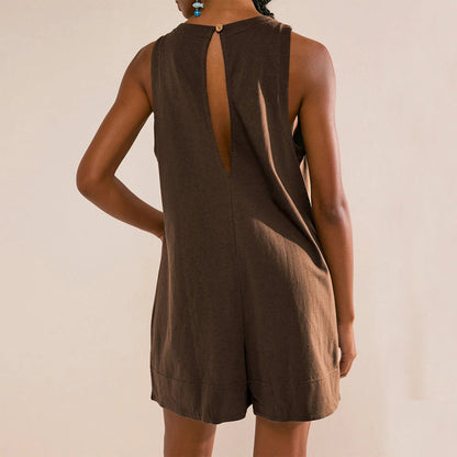 Comfortable loose jumpsuit with pockets in various colors, perfect for casual summer wear