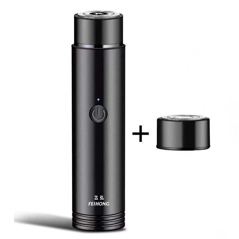 ARECTECH Mini Electric Shaver with double-blade for men, portable and rechargeable