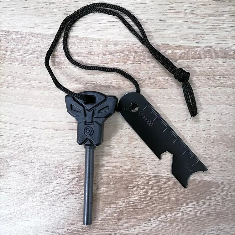 King of Wildfire Flint - Black Magnesium Fire Starter Rod for Outdoor Survival