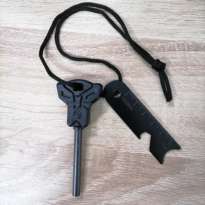 King of Wildfire Flint - Black Magnesium Fire Starter Rod for Outdoor Survival