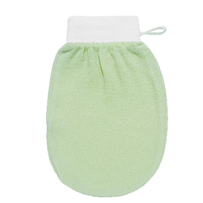 Luxurious exfoliating bath gloves in various vibrant colors, made from soft viscose fiber for a spa-like cleansing experience