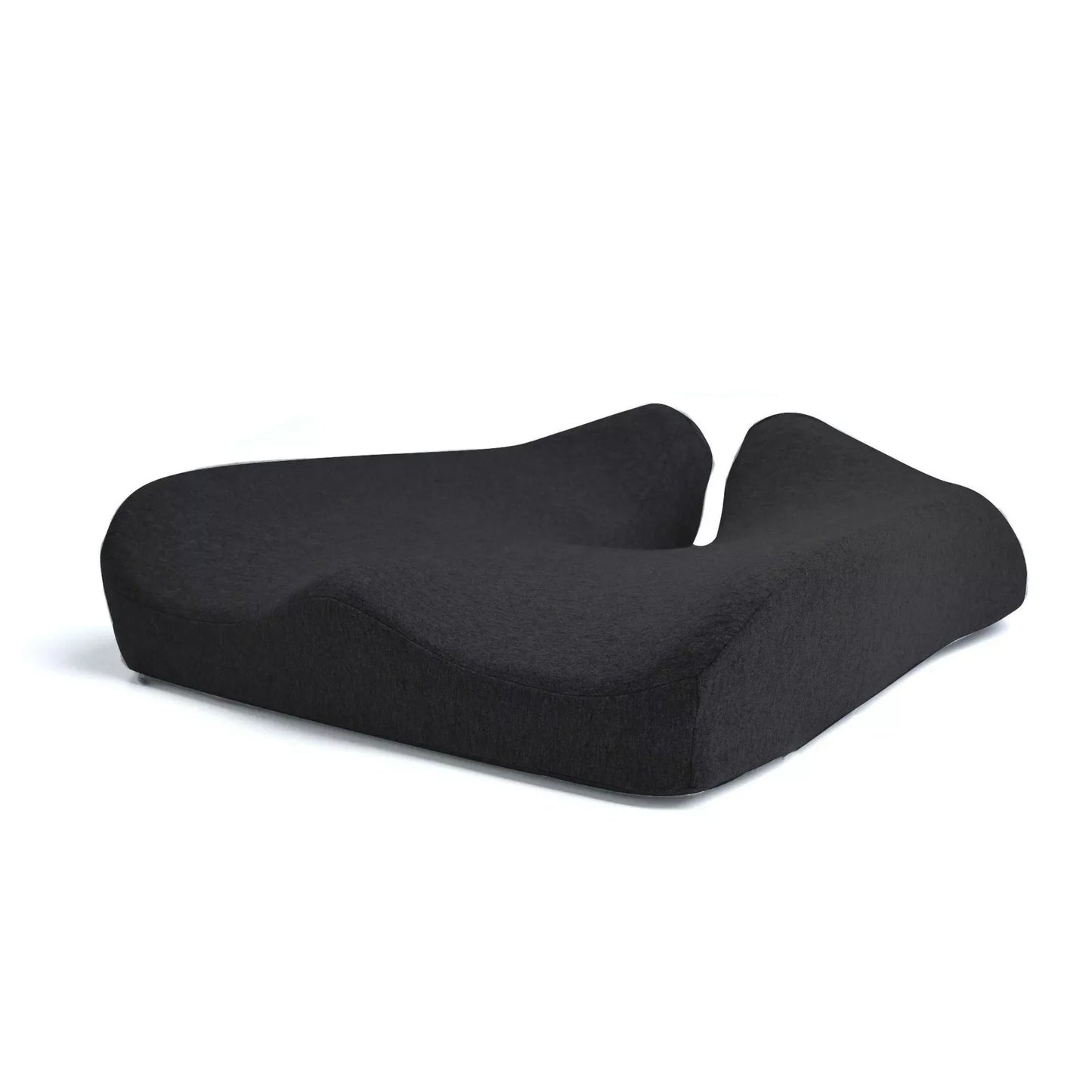 Memory foam ergonomic chair cushion in gray or black for car and office use