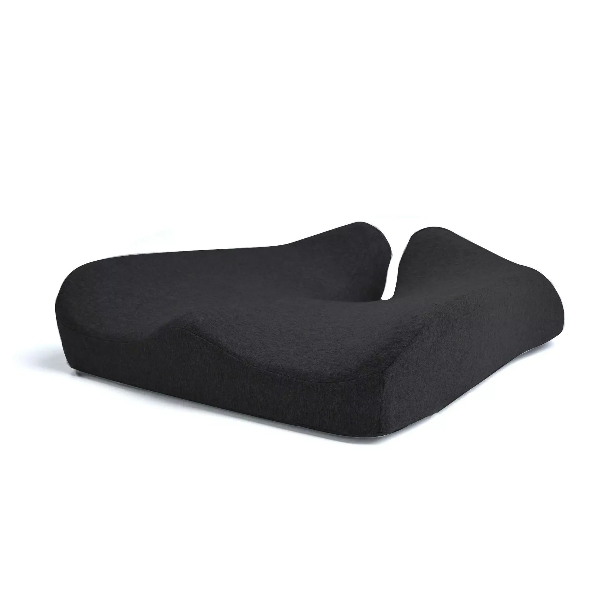 Memory foam ergonomic chair cushion in gray or black for car and office use