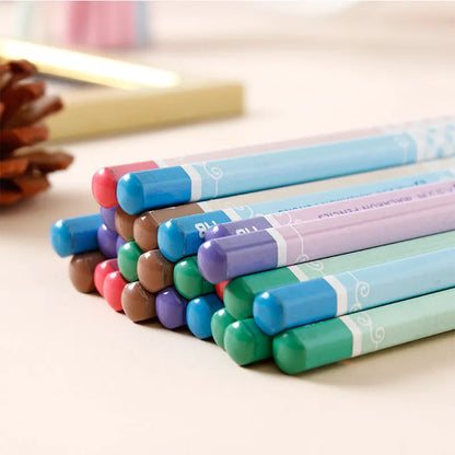 Basswood thermal transfer pencil showing six-angle design and wooden texture, 175mm length