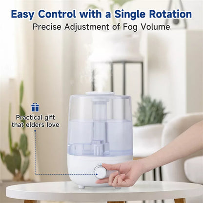 4L Mechanical Humidifier with low water level protection and Bisphenol A-free construction