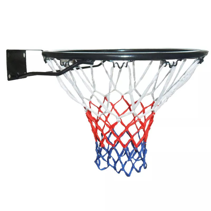 Red steel wall-mounted basketball hoop for training with 45cm inner diameter