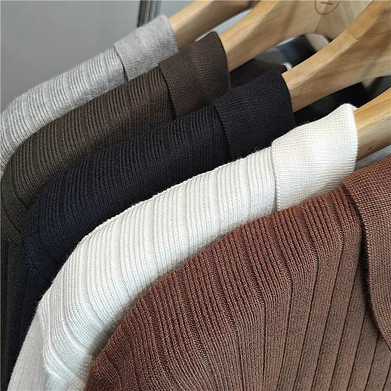 Loose elastic knitted sweater for men in modal and rabbit fur blend, available in black, white, light grey, Army Green, and coffee colours, sizes M to 3XL