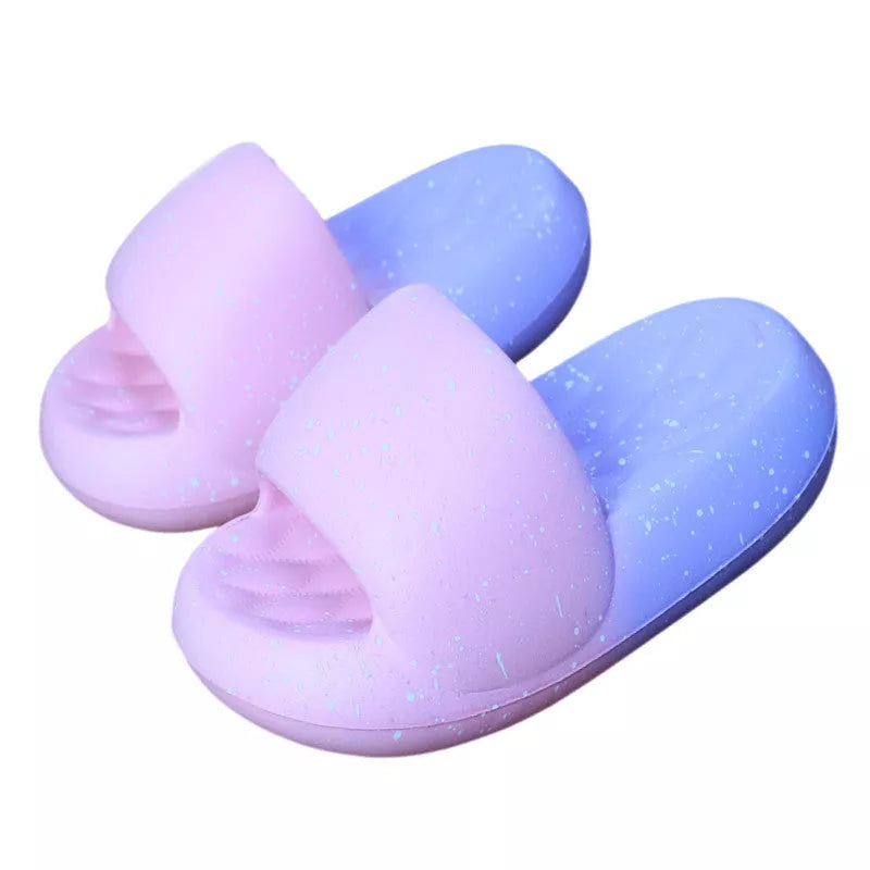 Women's Starry Sky Toe Ring Slippers with 5CM heel in various colors